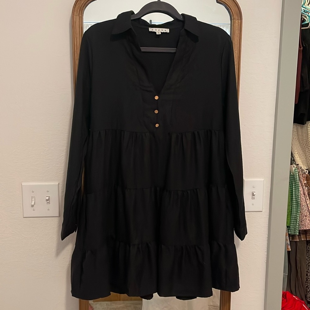 Long Sleeve V-Neck Dress